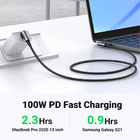 Cabo Usb-c Ugreen Ângulo Reto 100w Pd 3.0 Qc 4.0 2 Metros