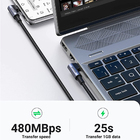 Cabo Usb-c Ugreen Ângulo Reto 100w Pd 3.0 Qc 4.0 2 Metros