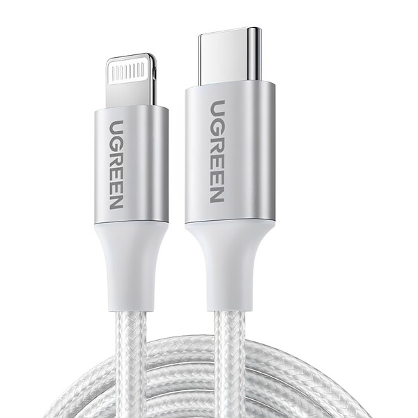 Cabo Usb C Ugreen P/lightning Ios Mfi Macho 1metro Prata