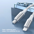 Cabo Usb C Ugreen P/lightning Ios Mfi Macho 1metro Prata