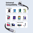 Cabo Usb C Ugreen Para Usb C 90° Macho/macho 2 Metros Preto