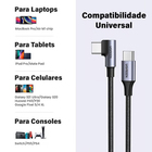 Cabo Usb C Ugreen Para Usb C 90° Macho/macho 3 Metros Preto