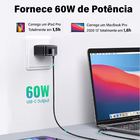 Cabo Usb C Ugreen Para Usb C 90° Macho/macho 3 Metros Preto