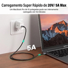 Cabo Usb C Ugreen Sincronização Dados 480mbs 20v/ 5a 1 Metro