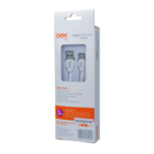 Cabo Usb Com Entrada Type C Com 1.5 Metros Branco Oex Ce203