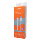 Cabo Usb Com Entrada Type C Com 1.5 Metros Branco Oex Ce203