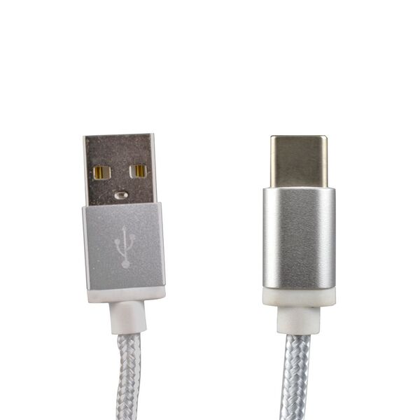 Cabo Usb Evus Fast Charge Type C 1.0m C-059 Silver