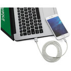 Cabo Usb Lightning 1,5m Nylon Branco Intelbras Eual 15nb