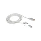 Cabo Usb Para Micro Usb E Usb-c 1,5m Pvc Nylon Intelbras