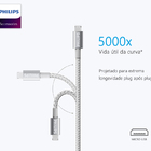 Cabo Usb Para Micro Usb Philips Dlc2518g Dourado
