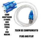 Cabo Usb Rs232 9 Pinos Db9 Serial Fêmea