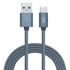 Cabo Usb Tipo C 2m Nylon Trançado Chumbo 2,4a I2go