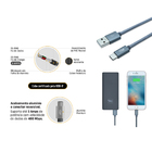 Cabo Usb Tipo C 2m Nylon Trançado Chumbo 2,4a I2go