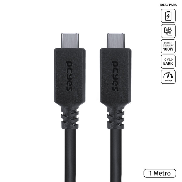 Cabo Usb Tipo C 3.1 Para Usb Tipo C Com Power Delivery (pd) 1