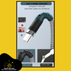 Cabo Usb Tipo C De Dados E Carregamento Trançado 8 Metros