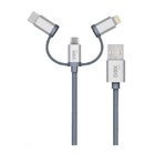 Cabo Usb Trio (usb-c/lightning/micro-usb) Oex Ce301