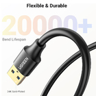 Cabo Usb Ugreen Extensor Usb 3.0 Macho/fêmea 5 M Preto