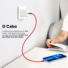 Cabo Usb Ugreen Usb C P/lightning Max 3a 1metro Vermelho