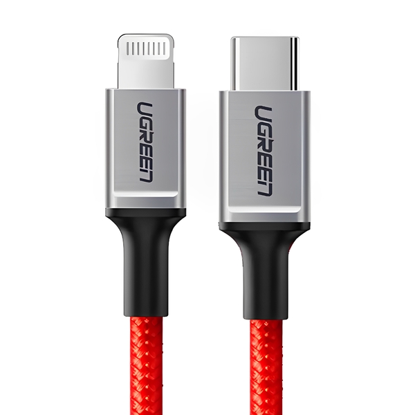 Cabo Usb Ugreen Usb C P/lightning Max 3a 1metro Vermelho