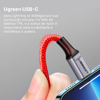 Cabo Usb Ugreen Usb C P/lightning Max 3a 1metro Vermelho