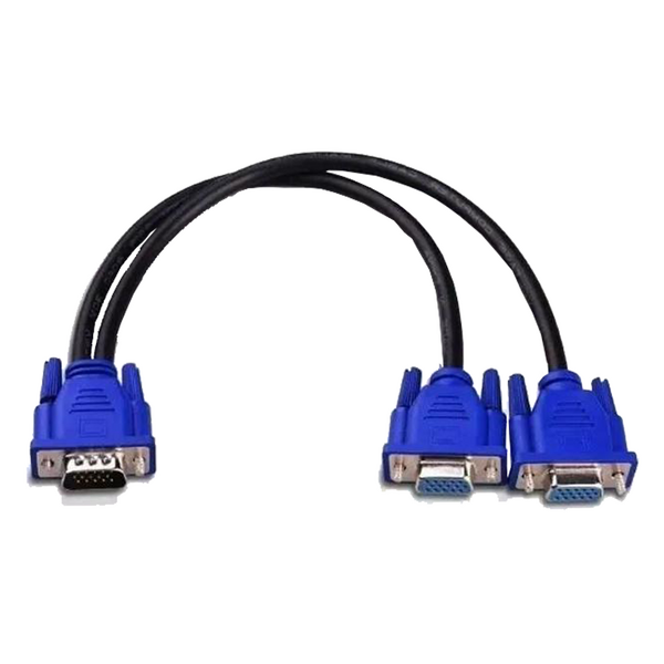 Cabo Vga Macho Para 2 Vga Femea