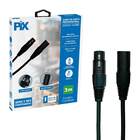 Cabo Xlr Macho Para Xlr Fêmea 3 Metros Profissional
