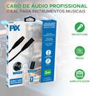 Cabo Xlr Macho Para Xlr Fêmea 3 Metros Profissional