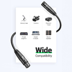 Cabo Xlr Ugreen Macho/fêmea Para Microfone 1 Metro Preto