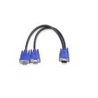 Cabo Y Vga Macho X 2 Vga Fêmea - 2 Monitores Em 1 Computador