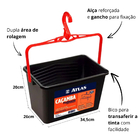 Caçamba Balde Pintura 10l + Rolo 23cm Antirespingo + Suporte