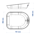 Caçamba Metálica 50L até 100kg Rasa Redonda Azulão Tramontina