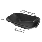 Caçamba Plástica Sem Furação Para Carrinho De Mão Preta 60 Li