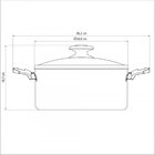 Cacarola 24cm 4,9l Loreto Vermelho Aluminio Com Revestimento