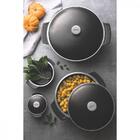 Cacarola 26cm 5 0l Lyon Grafite Aluminio Com Revestimento Ant