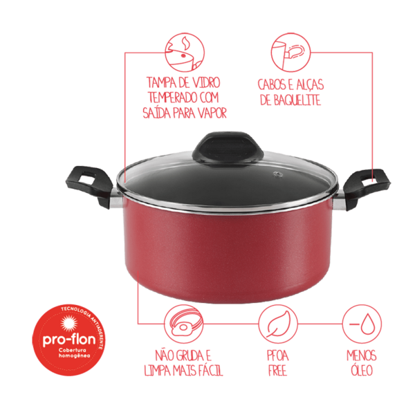 Caçarola  Tampa Garlic Ø 24x11cm 4 3l Brinox 24x11cm 4 3l Ver