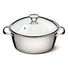Caçarola Aço Inox 2 Alças 3,30 L Tampa Vidro Allegra Prata Tr