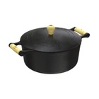 Caçarola Alça De Madeira Tampa De Ferro 3 2 Litros 22cm