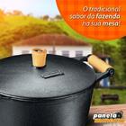 Caçarola Alça De Madeira Tampa De Ferro 4 5 Litros 27 Cm