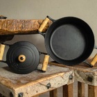 Caçarola Alça De Madeira Tampa De Ferro 5 2 Litro 26cm