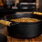 Caçarola Alça De Madeira Tampa De Ferro 5 2 Litro 26cm