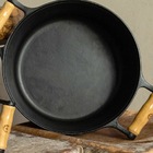 Caçarola Alça De Madeira Tampa De Ferro 5 2 Litro 26cm