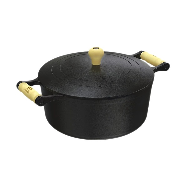 Caçarola Alça De Madeira Tampa De Ferro 8 0 Litro 30cm