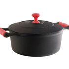 Caçarola Alça Silicone Vermelho Tampa Ferro Libaneza 16cm