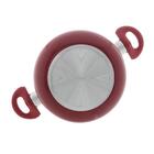 Cacarola Aluminio/ceramica Tampa Vidro Vermelha Lyor 29x16cm