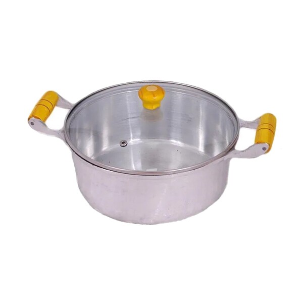 Caçarola Alumínio Fundido Alça Madeira Tampa De Vidro 14cm