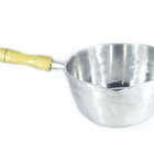 Caçarola Alumínio Polido Japi Cabo Madeira Sem Tampa 14cm