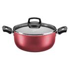 Caçarola Aluminio Tampa Vidro Antiaderente Cereja Nr. 20 Cód.