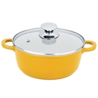 Caçarola Amarela Avulsa Antiaderente Panela Fogão Indução 24cm