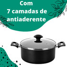 Caçarola Antiaderente 20 Cm Preto Matte Amora Multiflon 62220
