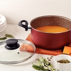 Caçarola Antiaderente 22 Cm 3 8 L Paris Vermelho Tramontina